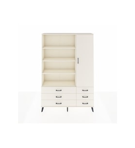 Arges Gardrop 8 Raflı 6 Çekmeceli Tek Kapaklı  132x30x195 Aytaşı-Aytaşı