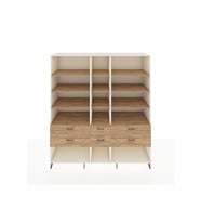 Kronos Dolap 12 Raflı 6 Çekmeceli  220x59x243 Aytaşı-Çam/Çam