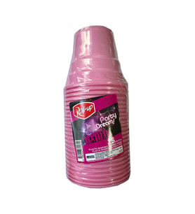 Roll-Up Party Dreams Parti Davet Piknik Renkli Plastik Sert Mika Bardak - Pembe - 25'li Paket