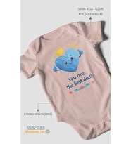 You are the best dad Kısa Kollu Bebek Body %100 Pamuk