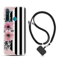 Realme 5i 5 Pro 6i 7 Pro 8 Kılıf Boyun Askılı Silikon Flowers 4 1390