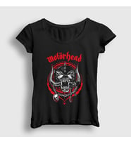 Presmono Kadın Siyah Louder Motörhead T-Shirt 68818tt