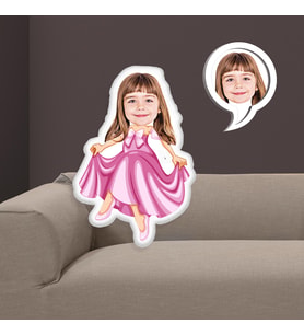 eJOYA Kişiye Özel Fotoğraflı Renkli Barbie Yastık 116131