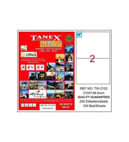 Tanex Lazer Etiket 100 YP 210x148.5 Mm Laser-Copy-Inkjet TW-2102 (20 Li Paket)