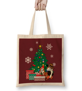 Chip N Dale Around The Christmas Tree Bez Çanta Uzun Saplı
