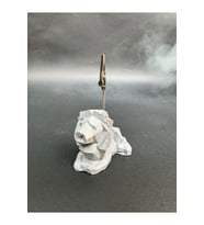 Gri Aslan Figürlü Fotoğraf Not Tutacağı Notluk Not Tutucu