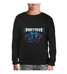 Fortnite - Season X Siyah Çocuk Sweatshirt