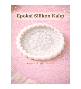 Küçük Mandala Model Silikon Kalıp İçten İçe 11 cm