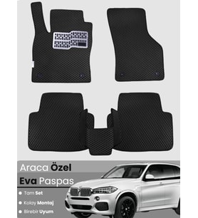 BMW X5 F15 (2013-2019) Uyumlu EVA Paspas Tam Set–Araca Özel,Su Geçirmez,Hızlı ve Kolay Montaj