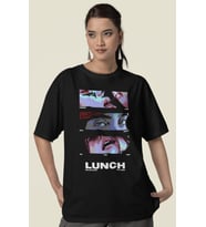 Billie Eilish Lunch Baskılı Unisex Oversize Şarkıcı Tişört