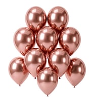 Rose Gold Renk Lateks krom Balon (15 cm) - 10 Adet