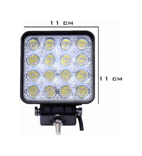 Off Road Sis Farı Sis Lambası 16 Led Kare 2'lİ Paket BEYAZ
