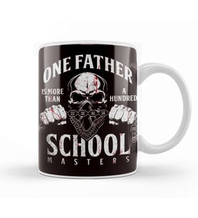 Father Skull Dad Daddy Papa Poppa Stepdad Husband Family Kupa Bardak Porselen