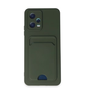 Xiaomi Poco X5 5g Kılıf Kelvin Kartvizitli Silikon - Koyu Yeşil