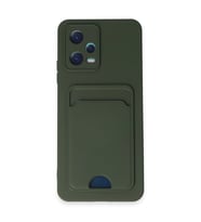 Xiaomi Poco X5 5g Kılıf Kelvin Kartvizitli Silikon - Koyu Yeşil