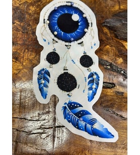 28X13 CM ZİRKON TAŞLI NAZAR BONCUKLU MANDALA ETNİK ARMA DİKİŞ APLİKE