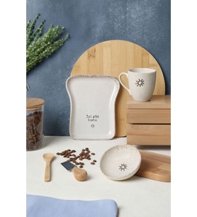 Keramika Tost Kahvaltı Takımı 3 Parça 22504-09 (Krem)