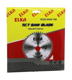 Elka 0048-190 190 x 40T x 30MM Ağaç Sunta Kesici Disk