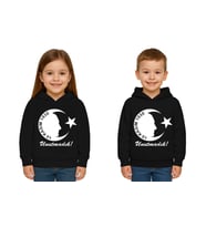 Unisex Ay Yıldızlı 19 Mayıs 29 Ekim 23 Nisan 10 Kasım Atatürk Çocuk Kapüşonlu Sweatshirt (Siyah)