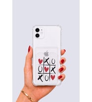 iPhone 11 Kartlıklı XoXO Desenli Kılıf - GLST2178-4663