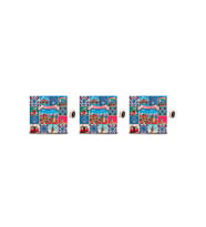 Kişiye Özel İstanbul Temalı Polyester Magnet 3'lü Set - Çini Desen 2
