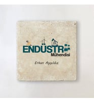 Kişiye Özel Endüstri Mühendisine Hediye Taş Bardak Altlığı