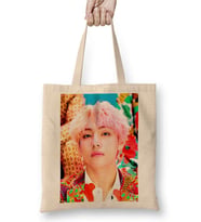 Taehyung BTS Idol Bez Çanta Uzun Saplı