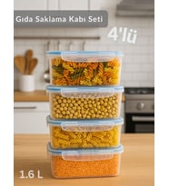 4'lü Vakumlu Saklama Kabı Seti Hava Almaz BPA Free Kilitlenebilir Gıda Erzak Kabı 1,6 L