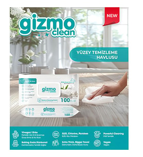 Gizmo Clean Yüzey Temizlik Havlusu Beyaz Sabun Kokulu 200 lü