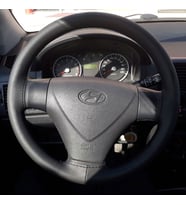 DİKİŞLİ DİREKSİYON KILIFI SİYAH DERİ SİYAH DİKİŞLİ HYUNDAİ GETZ