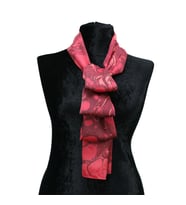 e38 EL İŞÇİLİĞİ KADIN RENKLİ EBRU FULAR 167*33 cm - F0022