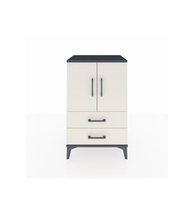 Hyperion Komodin 2 Raflı 2 Çekmeceli 2 Kapaklı 60x44x96 Antrasit-Aytaşı