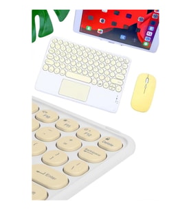 Mey İthalat® Touchpad Tüm Cihazlara Uyumlu Bluetooth Klavye Touchpad Slim Kablosuz Wifi Q Klavye