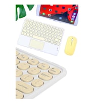 Mey İthalat® Touchpad Tüm Cihazlara Uyumlu Bluetooth Klavye Touchpad Slim Kablosuz Wifi Q Klavye