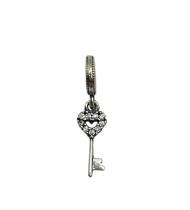 925 Ayar Gümüş Kilit Model Charm