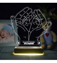 Hoşgeldin Bebeğim 3d Led Lamba