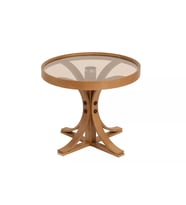 MİLTON YAN SEHPA CAMLI ÇAP 45CM