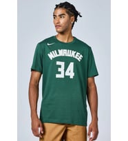 Nike Wilwaukee Bucks NBA Mens Tee Grafik Baskılı Pamuklu Erkek Tişört Yeşil