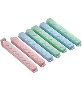 Poşet Klipsi 10 cm – Gıda Poşeti Kapatma Mandalı, 6 Adet Çok Amaçlı Plastik Klips, Mutfak ve Saklama için (Renkli Set)