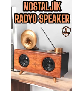 Çalar Radyo Müzik Kutusu Nostaljik Hoparlör Speaker