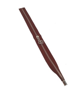 Angel Çanta Aksesuar Tek Stoplu 45 Cm Fermuar Gümüş Metal Bordo Renk