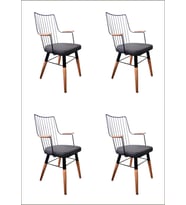 Kollu Ahşap Sandalye Cafe Sandalye Mutfak Sandalye 4 ADET FİYATIDIR