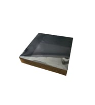 Asetat Kapaklı Karton Kutu Havlu Kutusu 25X25X5 CM (10 Adet)  Siyah