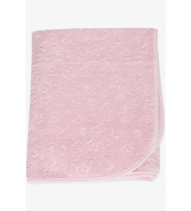 Breeze Golden Yenidoğan Bebek Battaniyesi Emboss Kabartma Desenli Pembe