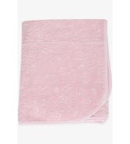 Breeze Golden Yenidoğan Bebek Battaniyesi Emboss Kabartma Desenli Pembe