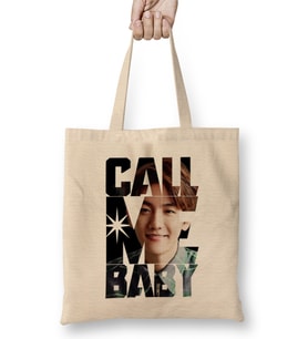 Exo Baekhyun Call Me Baby Typography Bez Çanta Uzun Saplı