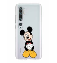 Xiaomi Mi Note 10 Uyumlu Kapak Mickey Mouse Tasarımlı Şeffaf Silikon Kılıf