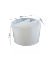 SİLİKON KAP TAŞ TOZU HARCI DÖKÜM İTHAL KÜÇÜK BOY DÖRT BÖLMELİ EPOKSİ SANATI DÖKÜM KABI HB55-0129 (Beyaz)