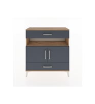 Arges Şifonyer 3 Raflı 2 Çekmeceli 2 Kapaklı 88x30x96 Çam-Antrasit