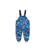 Petityu Renkli Dino Yağmur Pantalonu Yağmur Tulumu Pantolon